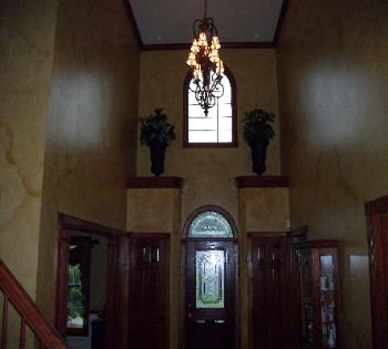 Interior painting color wash faux finish