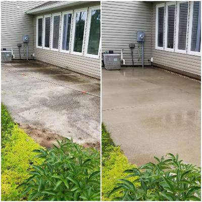 Concrete cleaning and sealing North Canton Ohio
